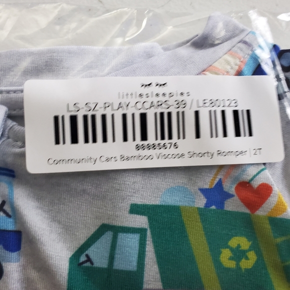 🚗 Little Sleepies Community Cars Shorty Romper – NEW in Bag! 💤 - Picture 2 of 2